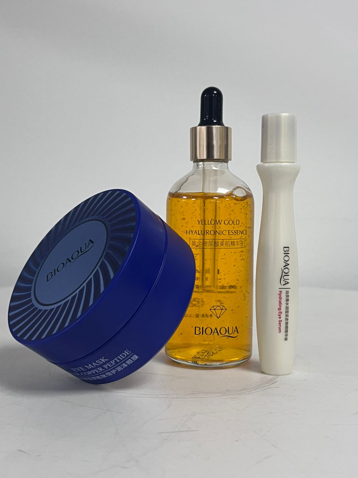 Kit BIOAQUA skincare completo mascarilla sérum oro pestañas cuidado facial CHICASEXY Colombia