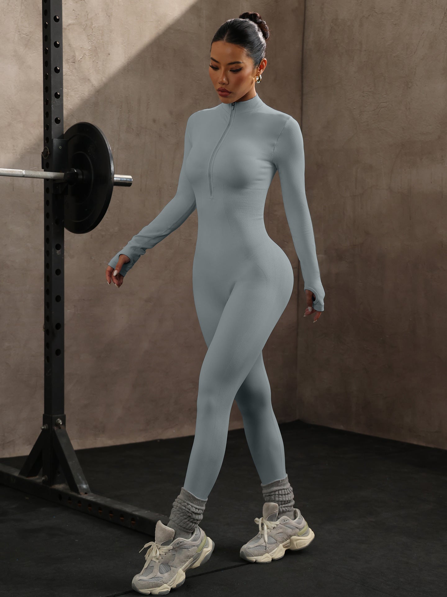 Bodysuit Deportivo – Manga Larga Seamless de Yoga