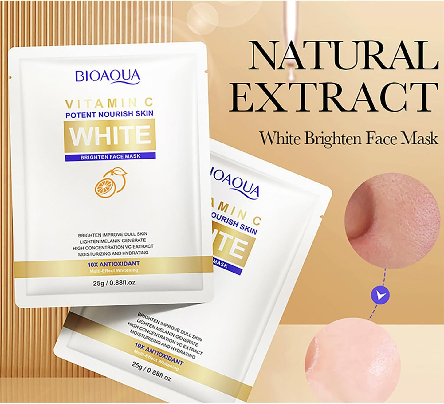 Mascarilla Facial Iluminadora de Vitamina C - Paquete