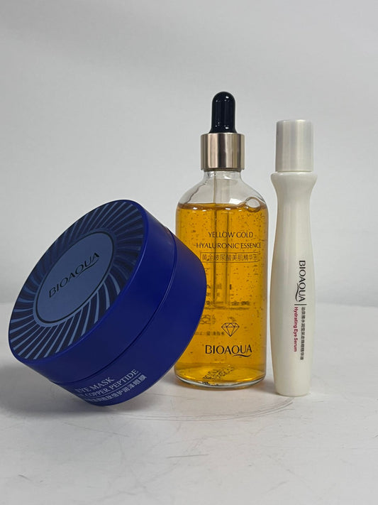 Kit BIOAQUA skincare completo mascarilla sérum oro pestañas cuidado facial CHICASEXY Colombia
