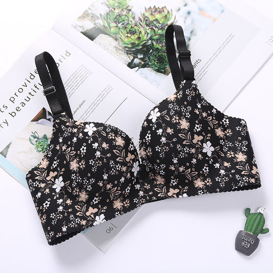 Sujetador Floral – Una Pieza con Tirantes Ajustables