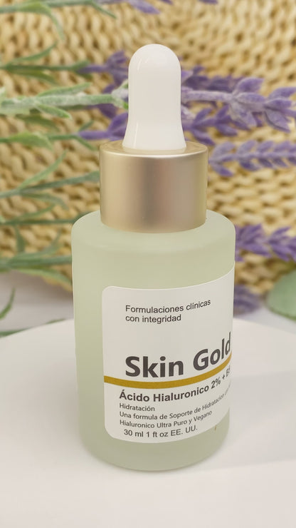 Skin Gold sérum ácido hialurónico 2% vitamina B5 hidratante facial 30ml CHICASEXY Colombia